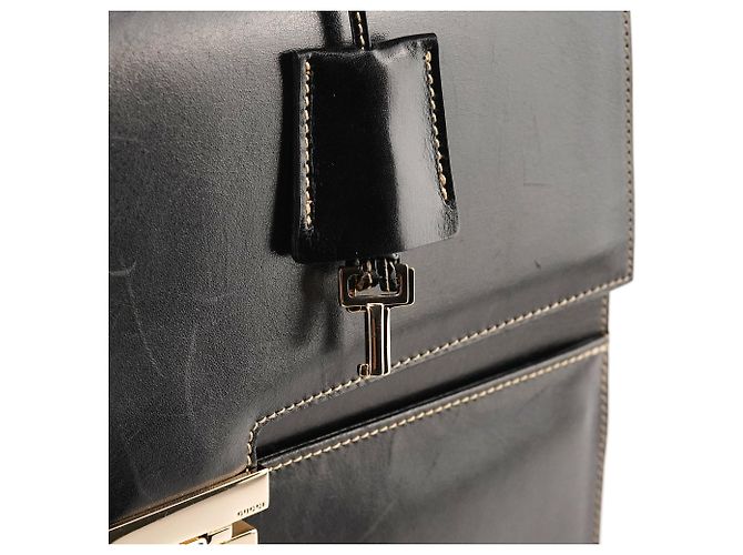 Gucci 000 0857 Borsa Lady Lock in pelle nera - vista 7