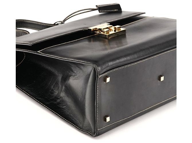Gucci 000 0857 Borsa Lady Lock in pelle nera - vista 8