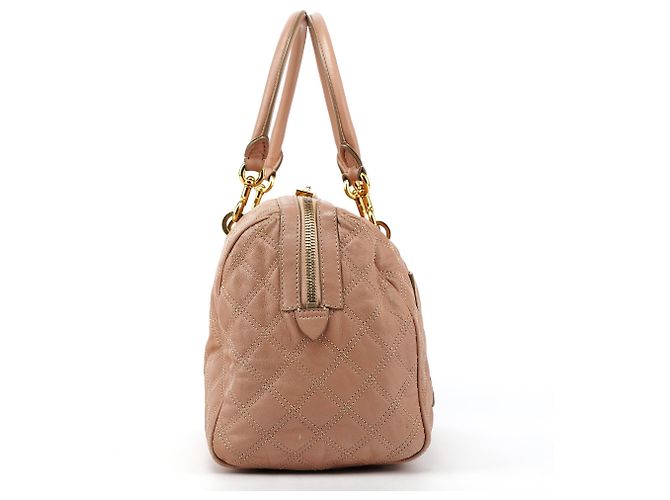 Marc Jacobs mala Bowling de couro acolchoado rosa - vista 2