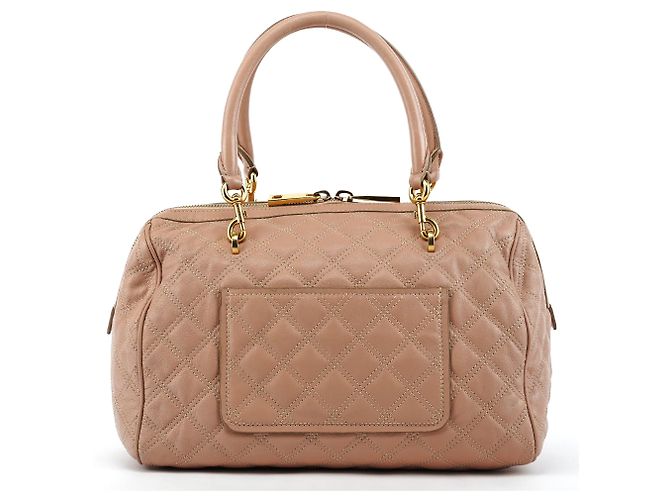 Marc Jacobs mala Bowling de couro acolchoado rosa - vista 3