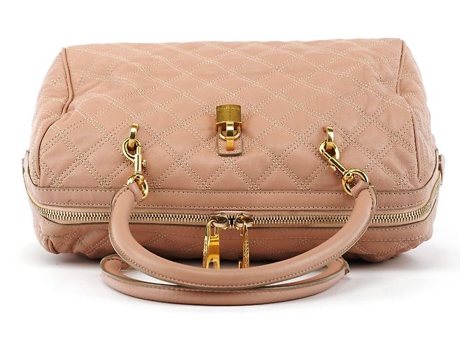 Marc Jacobs mala Bowling de couro acolchoado rosa - vista 4