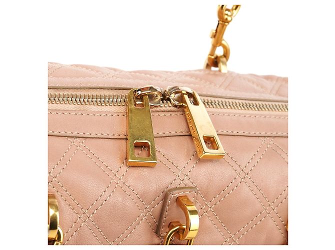Marc Jacobs mala Bowling de couro acolchoado rosa - vista 7