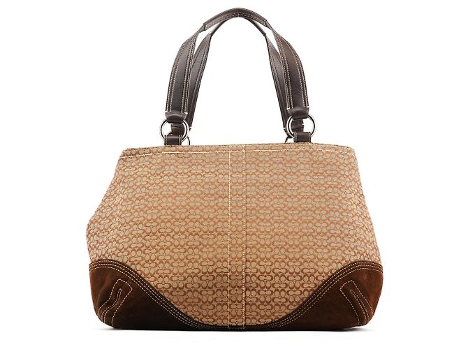 Coach 6427 Borsa Tote Soho Signature Beige Brown - vista 3