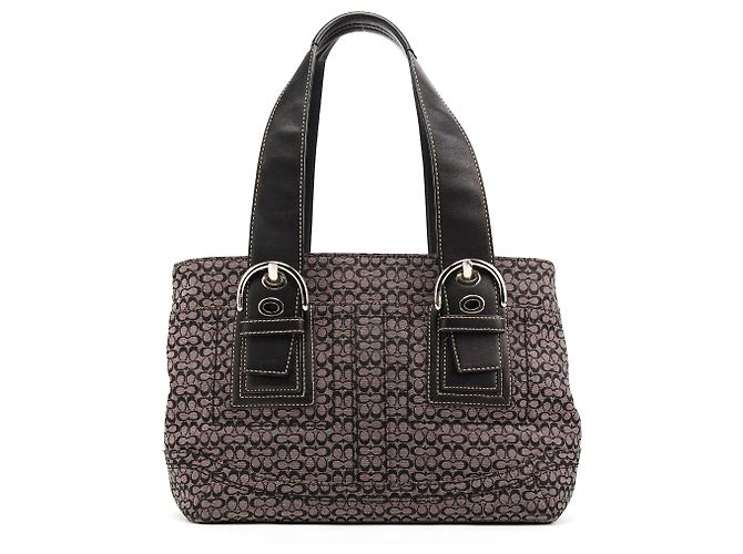 Coach Borsa Tote Soho Signature Grey Black F13105 - vista 3