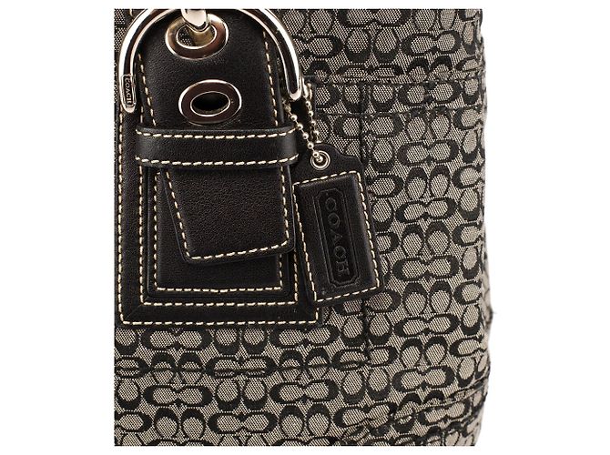 Coach Borsa Tote Soho Signature Grey Black F13105 - vista 5
