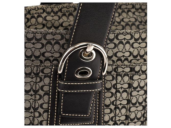 Coach Borsa Tote Soho Signature Grey Black F13105 - vista 6