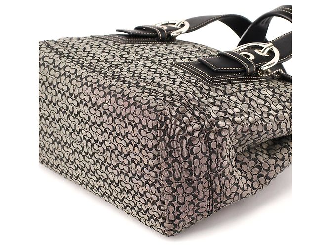 Coach Borsa Tote Soho Signature Grey Black F13105 - vista 8