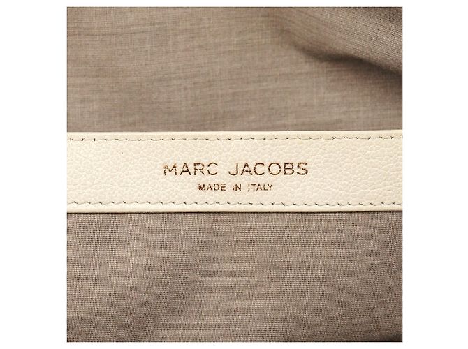 Marc Jacobs Saco Tote de Pele Acolchoada Marfim - vista 11