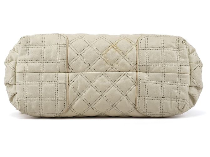 Marc Jacobs Saco Tote de Pele Acolchoada Marfim - vista 5