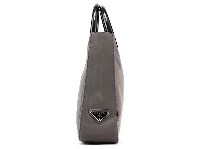 Prada Borsa Tote Tessuto Plex Nylon Grigia - vista 2