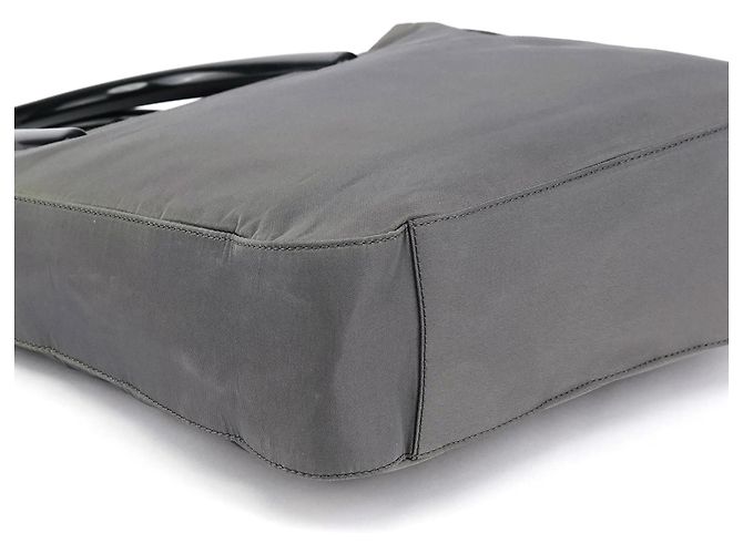 Prada Borsa Tote Tessuto Plex Nylon Grigia - vista 8