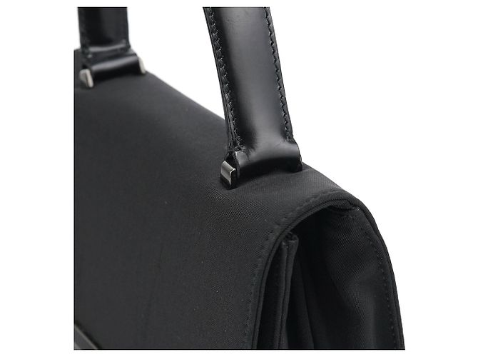 Prada Borsa a mano B7415 Black Tessuto Nylon - vista 7