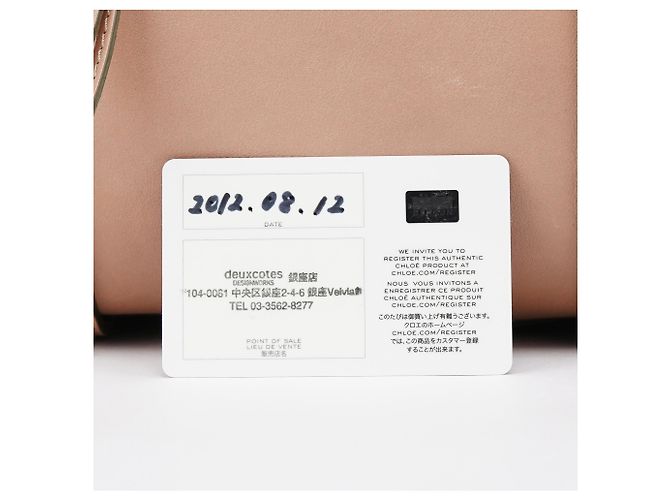 Chloé Borsa Boston Madeleine in pelle Rosa Beige - vista 10