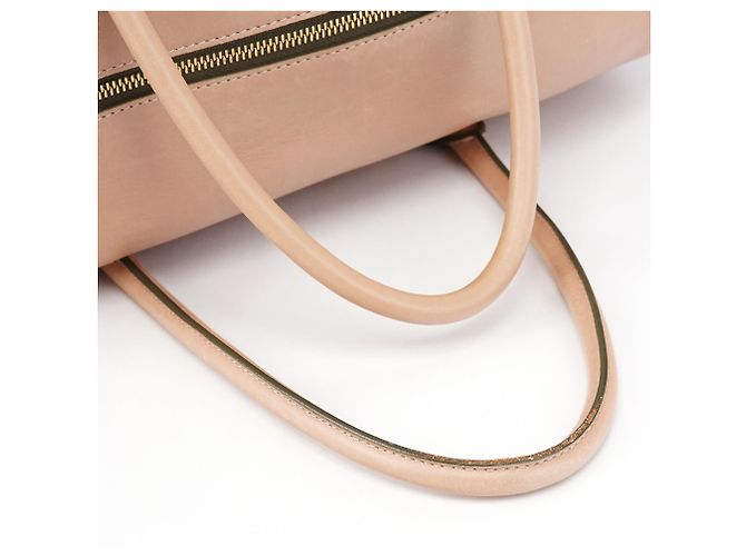 Chloé Borsa Boston Madeleine in pelle Rosa Beige - vista 11