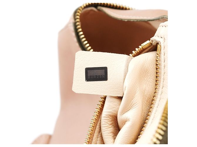 Chloé Borsa Boston Madeleine in pelle Rosa Beige - vista 7