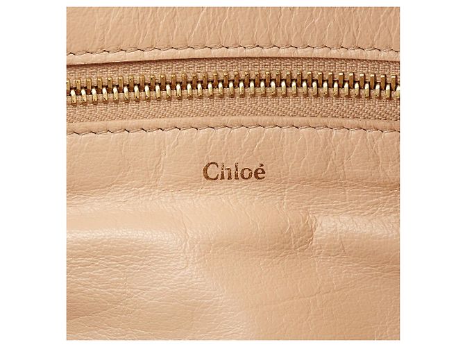 Chloé Borsa Boston Madeleine in pelle Rosa Beige - vista 9