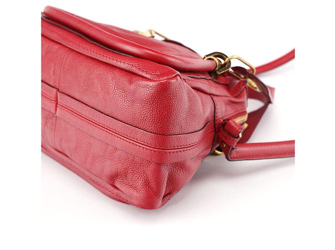 Chloé Borsa a tracolla 2-Way Paraty in pelle bordeaux - vista 10