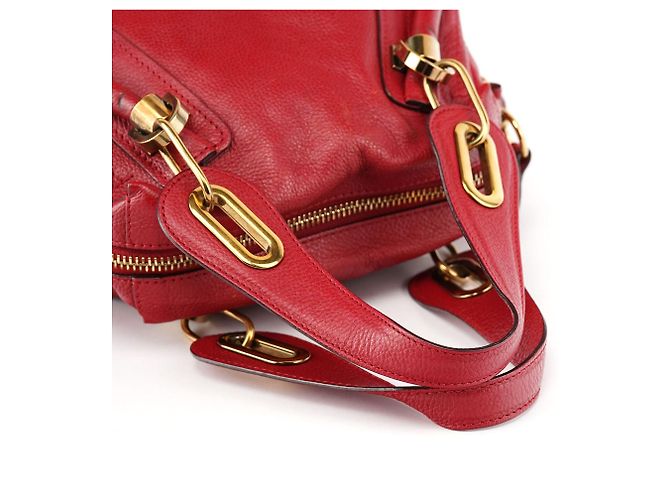 Chloé Borsa a tracolla 2-Way Paraty in pelle bordeaux - vista 11