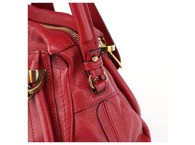 Chloé Borsa a tracolla 2-Way Paraty in pelle bordeaux - vista 12
