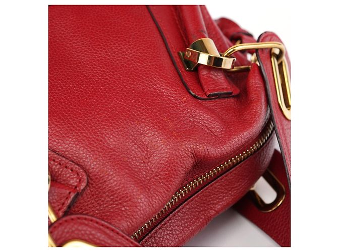Chloé Borsa a tracolla 2-Way Paraty in pelle bordeaux - vista 13