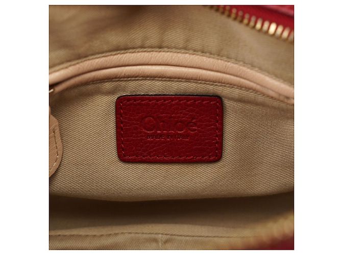 Chloé Borsa a tracolla 2-Way Paraty in pelle bordeaux - vista 16