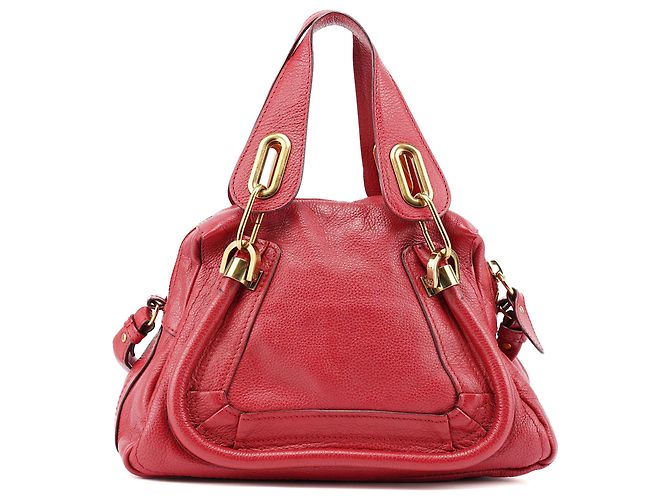Chloé Borsa a tracolla 2-Way Paraty in pelle bordeaux - vista 3