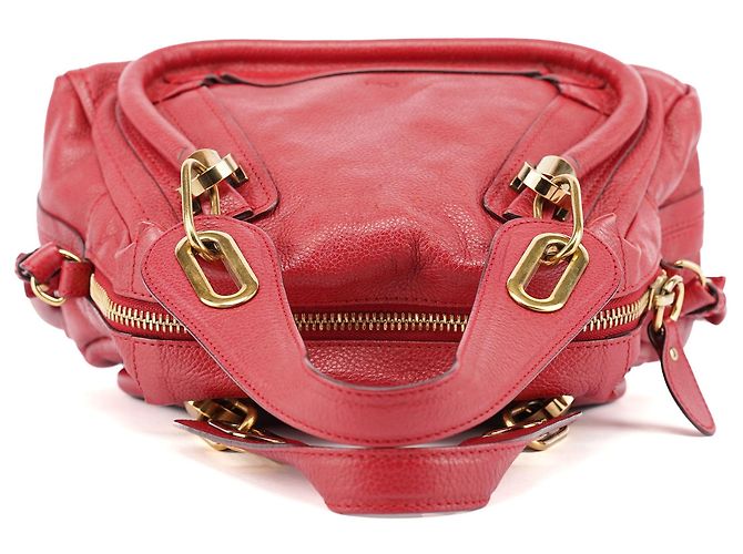 Chloé Borsa a tracolla 2-Way Paraty in pelle bordeaux - vista 4