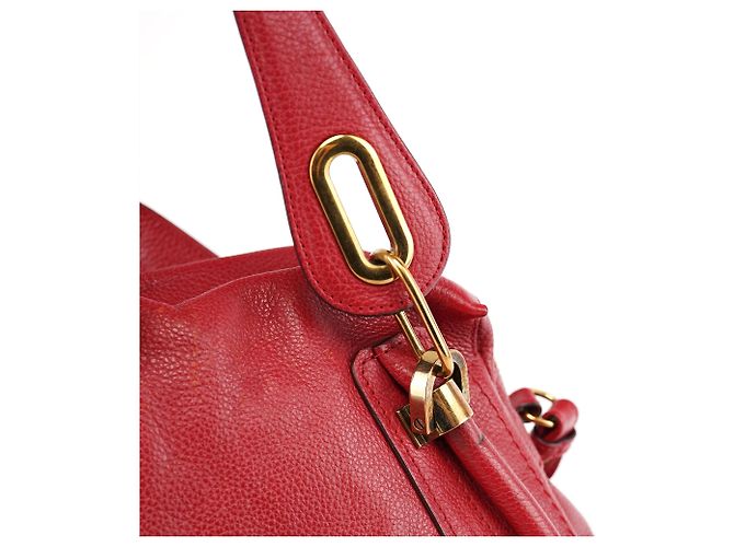 Chloé Borsa a tracolla 2-Way Paraty in pelle bordeaux - vista 7