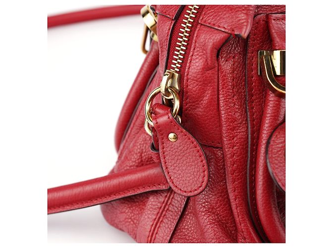 Chloé Borsa a tracolla 2-Way Paraty in pelle bordeaux - vista 8