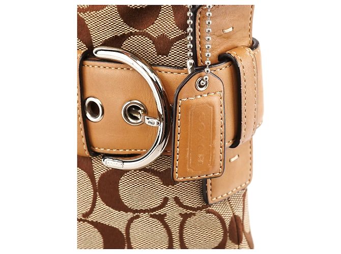 Coach F03574 Borsa 2-Way Soho Signature Beige Tan - vista 6