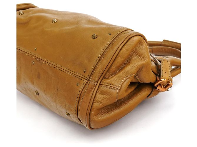 Chloé Borsa a tracolla Paddington in pelle camel - vista 12