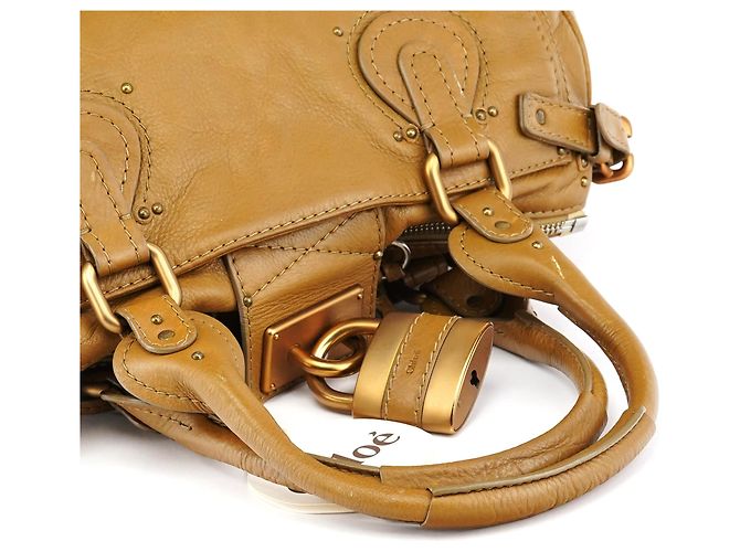 Chloé Borsa a tracolla Paddington in pelle camel - vista 13