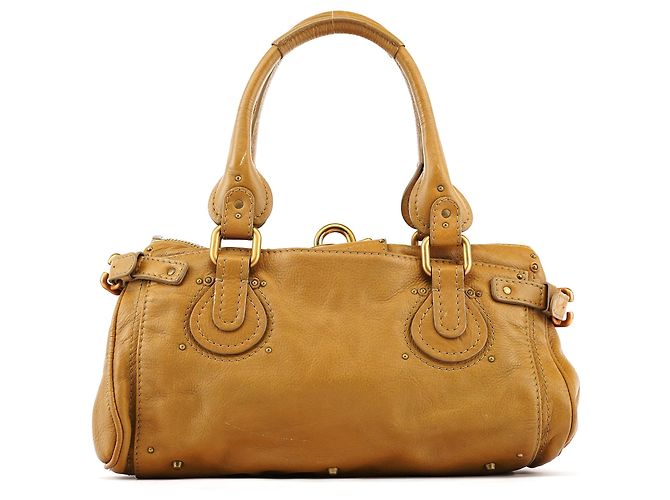 Chloé Borsa a tracolla Paddington in pelle camel - vista 3