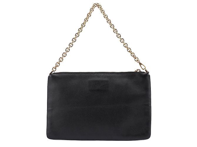 Dolce & Gabbana Borsa a tracolla in pelle nera con catena - vista 3
