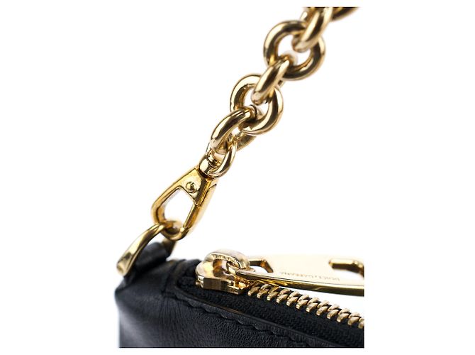 Dolce & Gabbana Borsa a tracolla in pelle nera con catena - vista 8