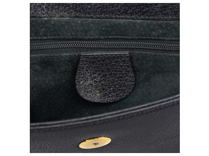 Gucci Anthrazitfarbene Lederhandtasche mit Bamboo-Griff - Ansicht 10