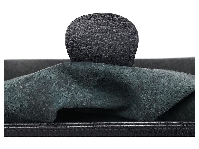 Gucci Anthrazitfarbene Lederhandtasche mit Bamboo-Griff - Ansicht 12