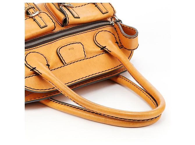 Chloé Borsa Tote Edith in pelle Tan - vista 13