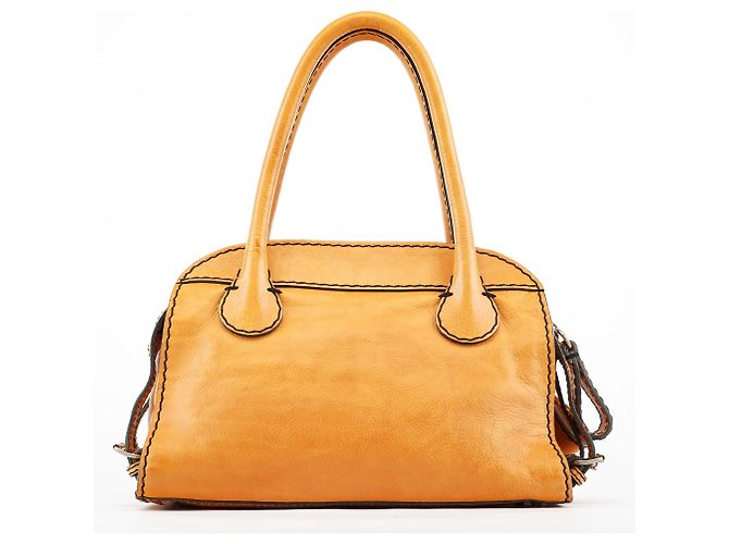 Chloé Borsa Tote Edith in pelle Tan - vista 3