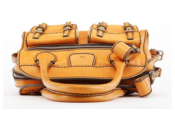 Chloé Borsa Tote Edith in pelle Tan - vista 5