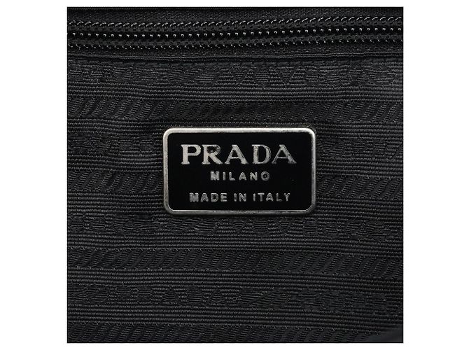 Prada Borsa a mano in nylon Tessuto Metal nero - vista 11