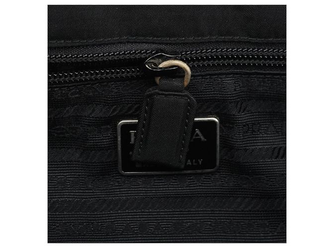 Prada Borsa a mano in nylon Tessuto Metal nero - vista 12