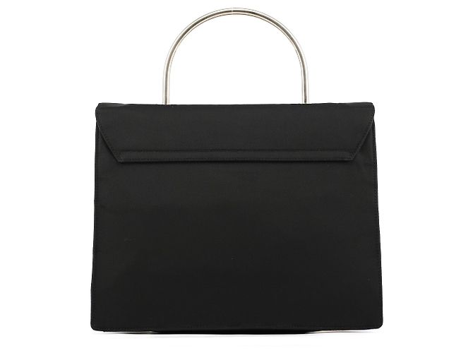 Prada Borsa a mano in nylon Tessuto Metal nero - vista 3