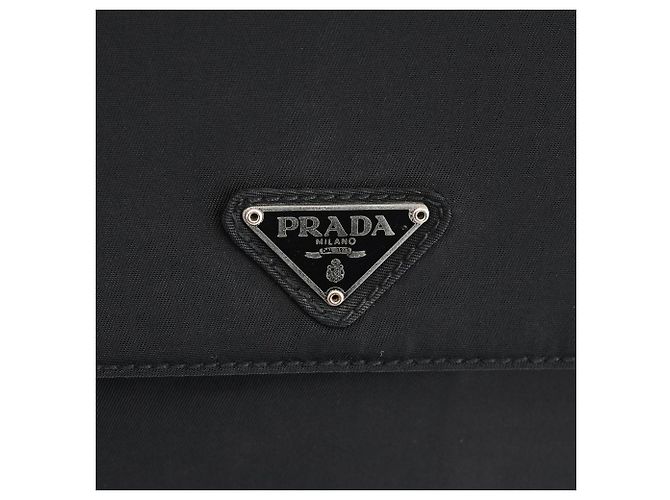 Prada Borsa a mano in nylon Tessuto Metal nero - vista 6