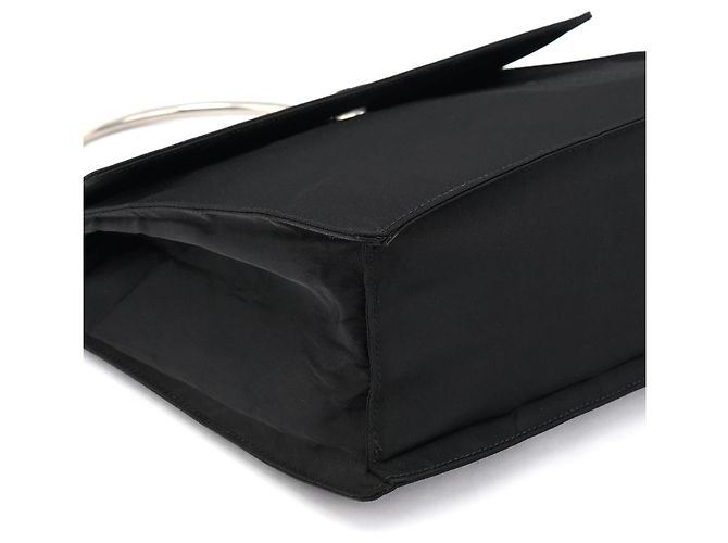 Prada Borsa a mano in nylon Tessuto Metal nero - vista 7