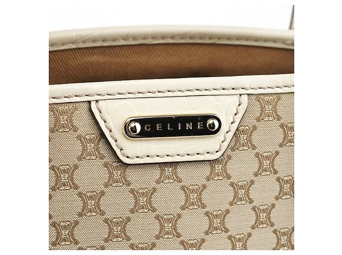 Céline Borsa Tote Monogram Beige White - vista 5