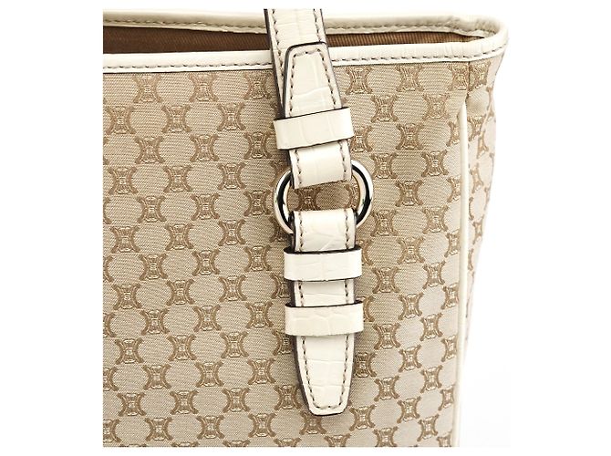 Céline Borsa Tote Monogram Beige White - vista 6