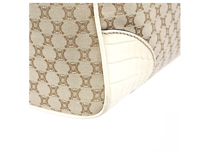 Céline Borsa Tote Monogram Beige White - vista 8