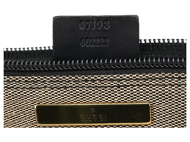 Gucci 07198 Pochette Boat in tela Beige Black - vista 11