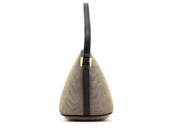 Gucci 07198 Pochette Boat in tela Beige Black - vista 2